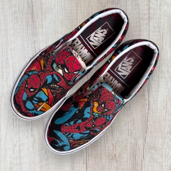 Vans x Marvel SPIDERMAN Slip-On Sneakers Men's Size 7/Women's Size 8.5 - Picture 6 of 9